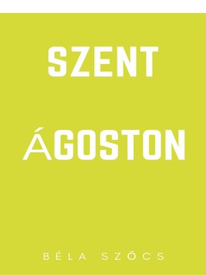 cover image of Szent Ágoston